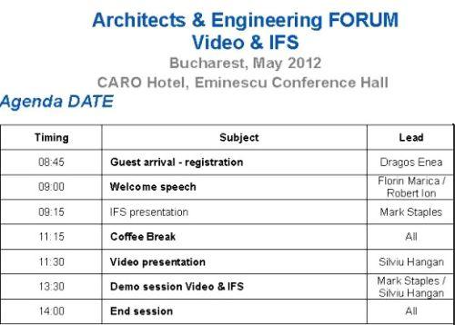 architects & engineering forum agenda date