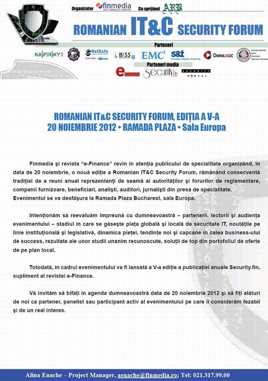 romanian it&c security forum ramada plaza