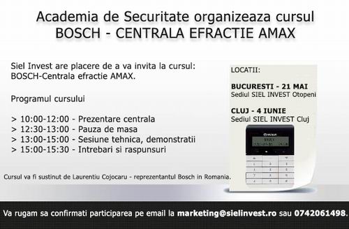 academia de securitate curs bosch-centrala efractie amax