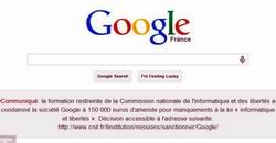 Google, obligat sa publice amenda de 150.000 de euro Franta