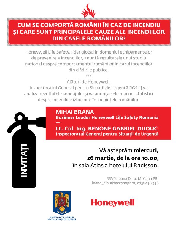 Honeywell Life Safety si IGSU, despre incendiile din Romania